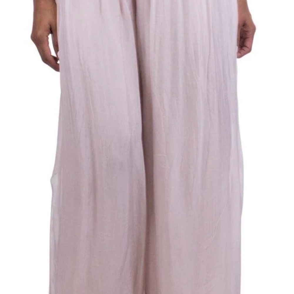 Wide Leg Women's Pants in Light Mauve